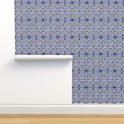 Byzantine mosaic  border - mirrored  - blue