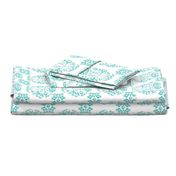 Cat Damask (Turquoise)