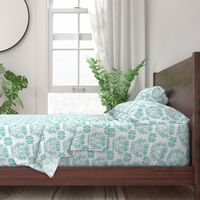 Cat Damask (Turquoise)