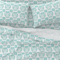 Cat Damask (Turquoise)