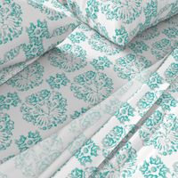 Cat Damask (Turquoise)