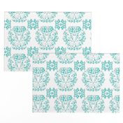 Cat Damask (Turquoise)