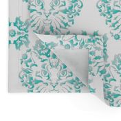 Cat Damask (Turquoise)