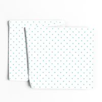 Little Dots Aqua on White