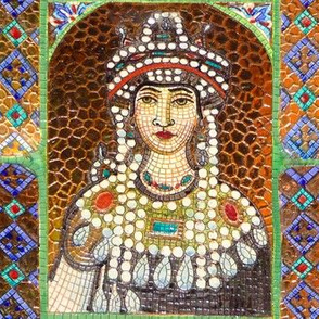 Byzantine Mosaic - Female saint