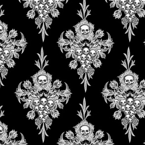 floral skull wallpaper