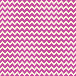 chevron in grape lilac on cream 