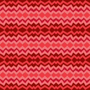 lazy zigzag in ombre pink & red