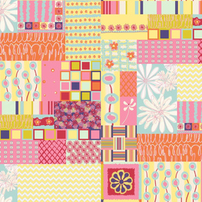 Spring Floral Cheater Quilt