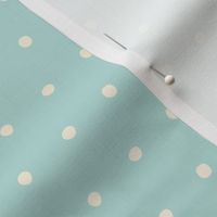 dots blue cream