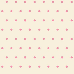 dots cream pink