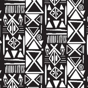 Black and White Aztec