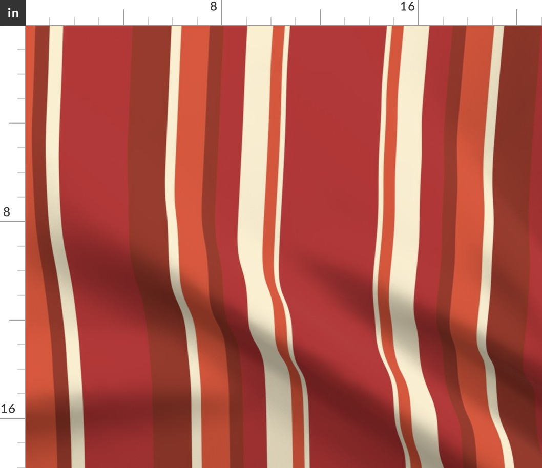 vintage red rust stripe