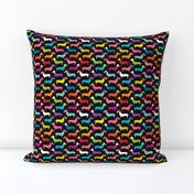 Retro dogs dachshund illustration pattern