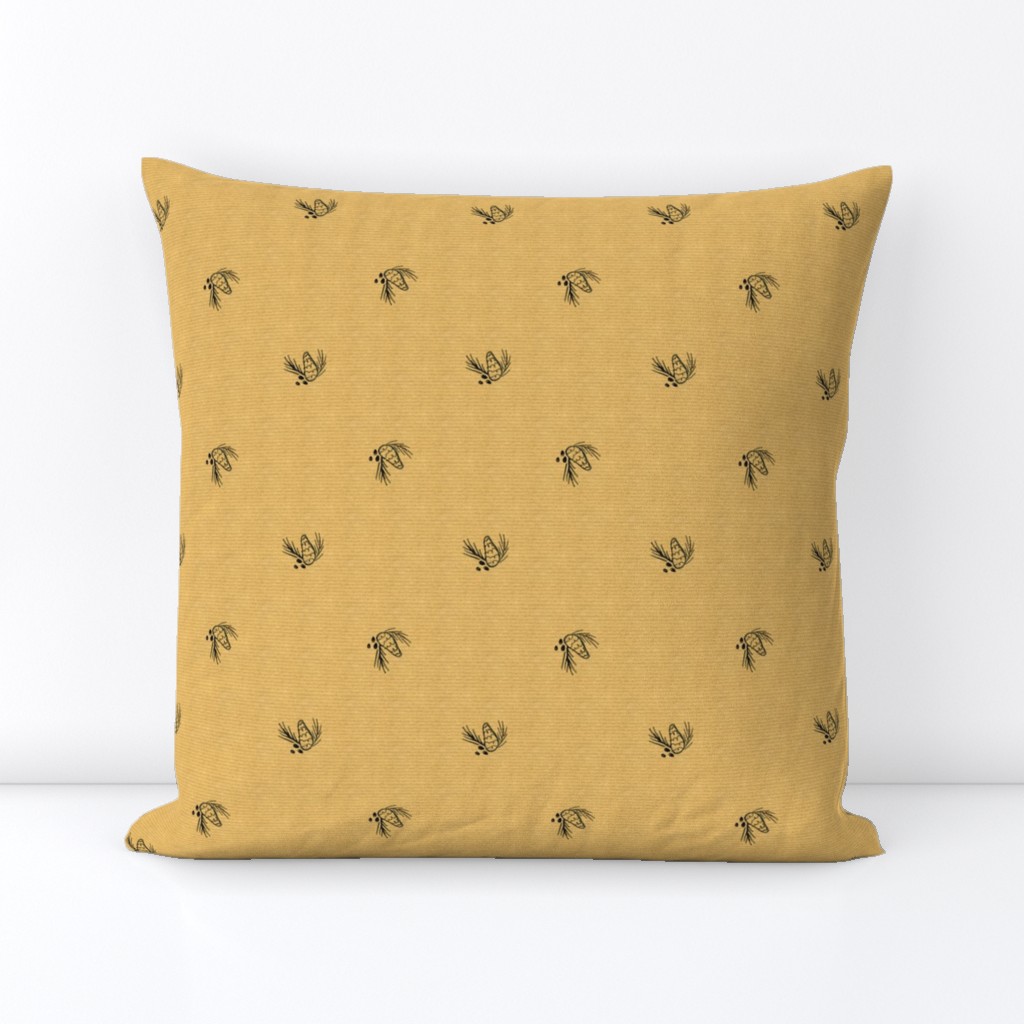 Pinecone Polka - brown paper