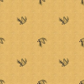 Pinecone Polka - brown paper