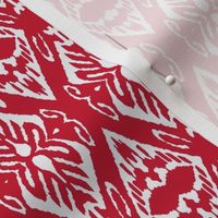 Red and White Ikat