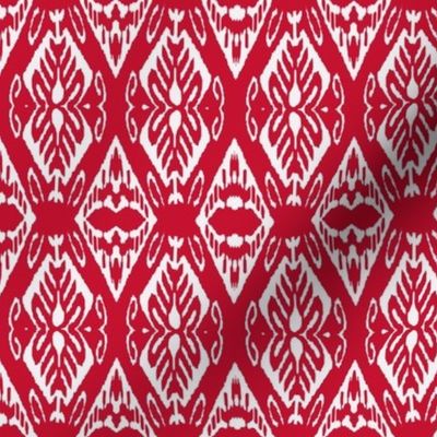 Red and White Ikat