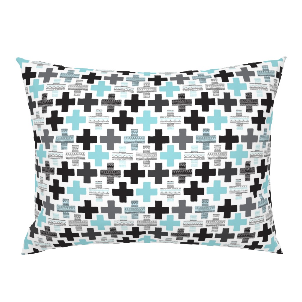 Plus plus cross geometric modern patterns