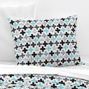 Plus plus cross geometric modern patterns