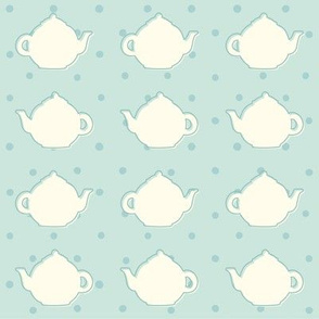 Teapot blue pattern