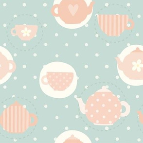 Tea time cute pattern