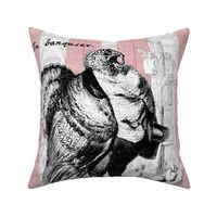 That Turkey Thinks He's Un Banquier ~ Cut and Sew Pillow