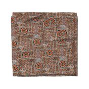 Byzantine meandering mosaic - red