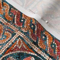 Byzantine meandering mosaic - red