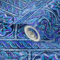 Byzantine meandering mosaic - Blue