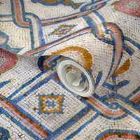 Byzantine flowers and vessels mosaic