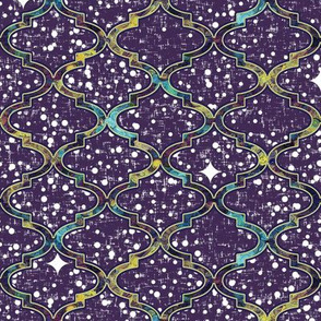 Twilight in a patterned Moroccan quatrefoil by Su_G_©SuSchaefer