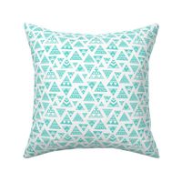 Aztec Triangles - Aqua 