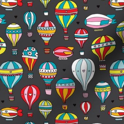 Hot air balloon nursery illustration pattern