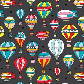 Hot air balloon nursery illustration pattern