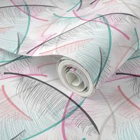 Light pastel feather illustration