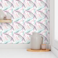 Light pastel feather illustration