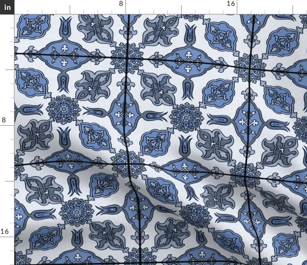 Racinet Moroccan Tile ~ Blue and White