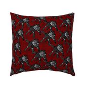 steampunk wolfpack black wolves red texture LARGE