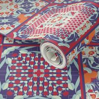 deco flower cheater quilt