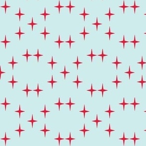 Cross in pale blue and raspberry red