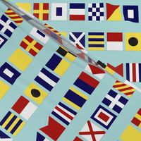 Nautical Flags on a Line