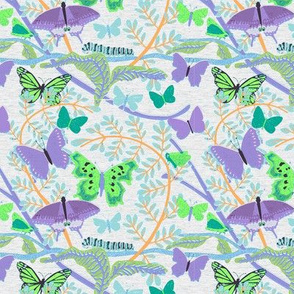 Purple Green Butterflies