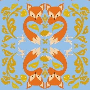 Ornate Fox Blue