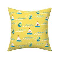 Sailboats & Anchors - Yellow