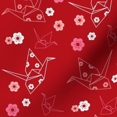Origami Cranes - Red