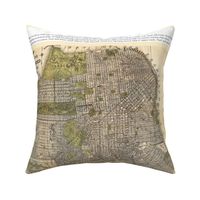 Vintage Map of SF Pillow Kit