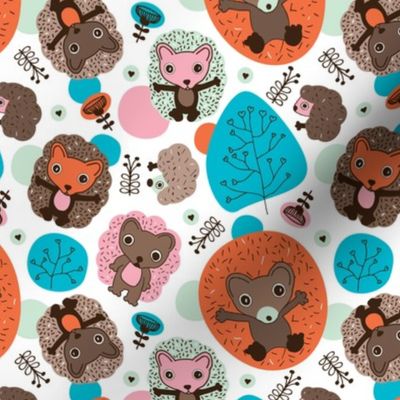 Cuteness nursery hedgehog illustration pattern