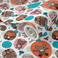 Cuteness nursery hedgehog illustration pattern