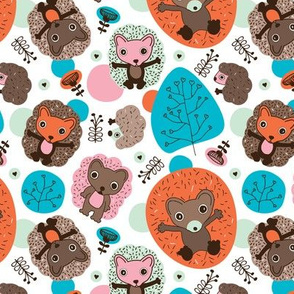 Cuteness nursery hedgehog illustration pattern